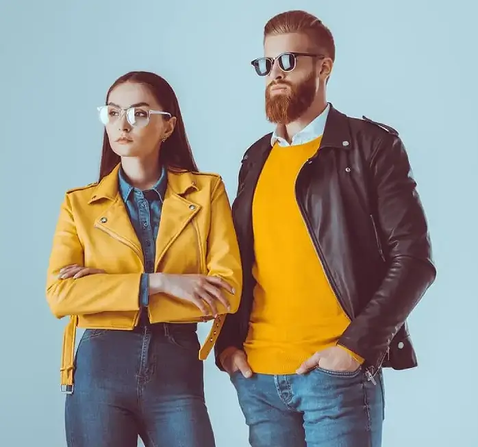 A man and woman standing next to each other.